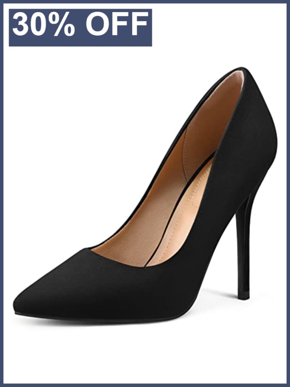 Women's 4 Inch Stiletto Heel Pointed Toe Suede Pumps Dress Shoes